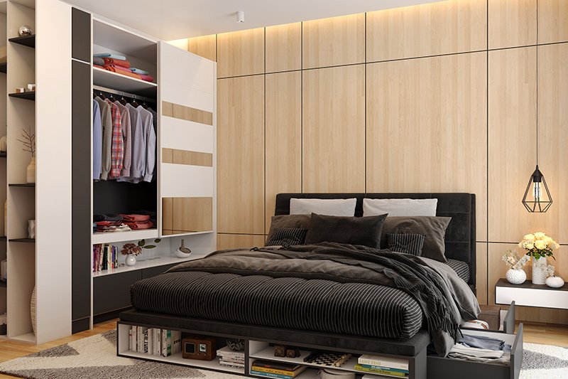 Bedroom bed design for your home where solid wood beds are pricier than modern engineered indian bed design