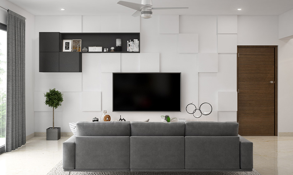 Classic black and white living room with balanced accents for timeless interiors