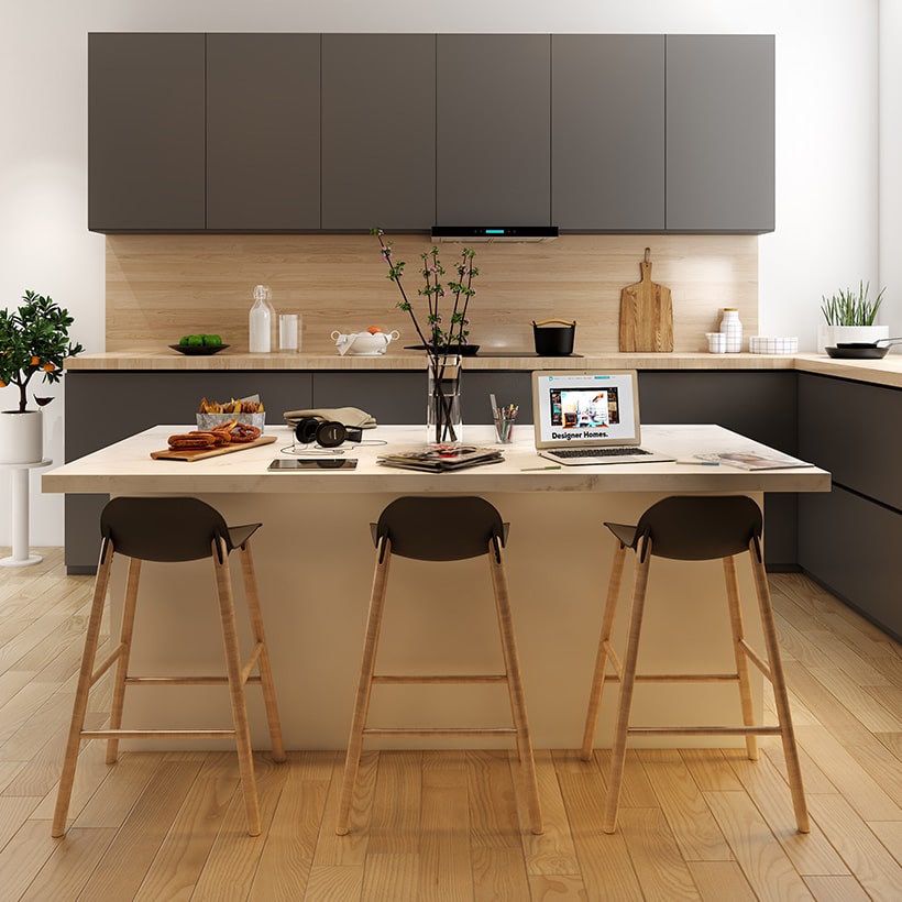 Kitchen island table is perfect for those wanting to utilise breakfast bar as workstation