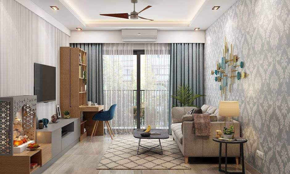 Small living room space assessment and smart furniture arrangement