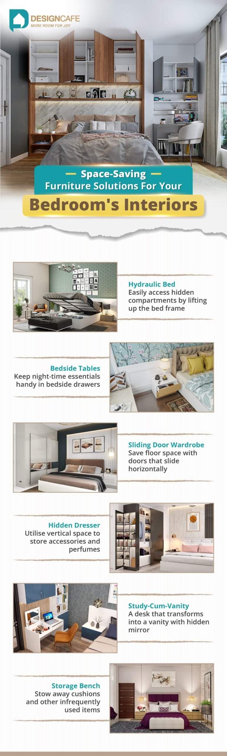 Functional and space-saving furniture solutions for your bedroom