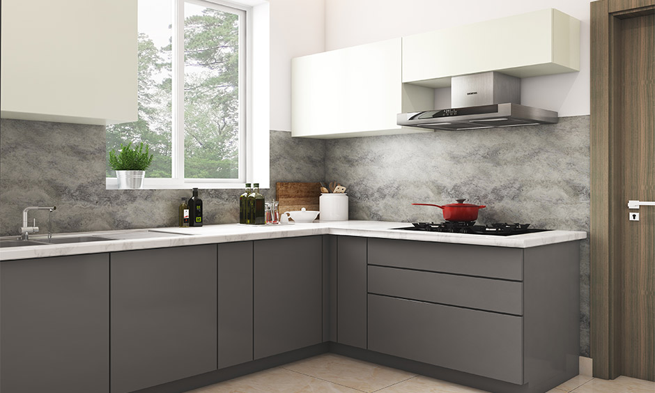 Wet and dry kitchen concept with durable materials, strong ventilation, smart storage, and efficient layout design.